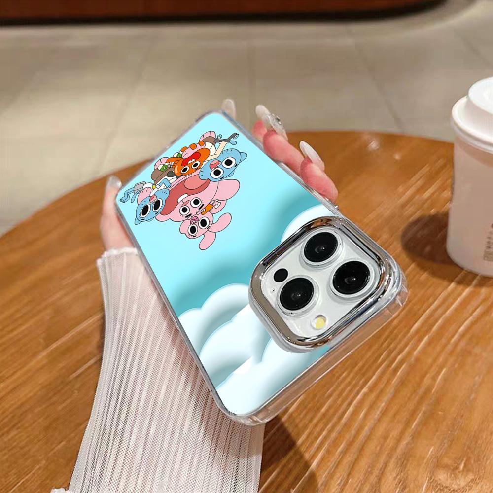 A-Amazing W-World Gumball Phone Case For Iphone 17 16 15 14 13 12 11 Pro Max Xr Air Plus Silicone Cover Silver Hard Shell Cover