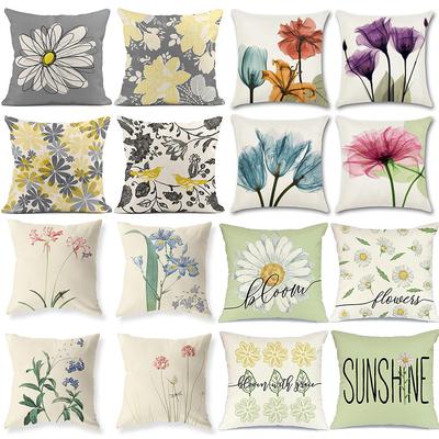 Taie d'oreiller Marguerite Tournesol Printemps et Été Décoration de Maison Taie d'oreiller Taie d'oreiller Housse de coussin