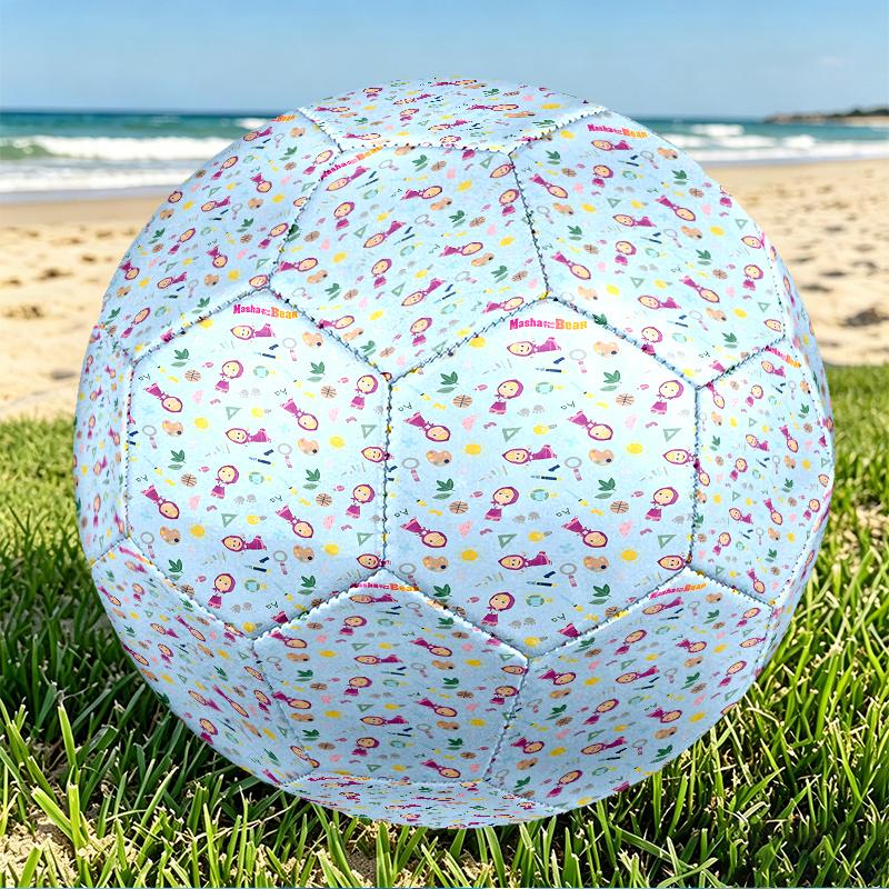 Pallone da Calcio Masha e Orso Stampa Taglia 5, Pallone da Calcio in PU Resistente all'Usura per Partite, Allenamenti e Pratica Quotidiana, Regalo di Compleanno per Appassionati di Calcio