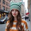 Einzigartige gestrickte Teufelshüte Minimalistische tragbare Hüte Atmungsaktive modische Hüte für Freizeit-Outfits und Treffen
