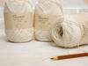 Hamanaka Pomme Pure Cotton Baby Medium 2410 Yarn, Weight, Col. 411, Cream, 100g, Approx. 280m,