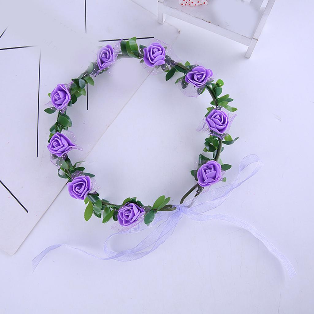 Stylish Flower Crown Headband for Weddings Parties and Festivals with Unique Colors and Comfortable Party Headwar
