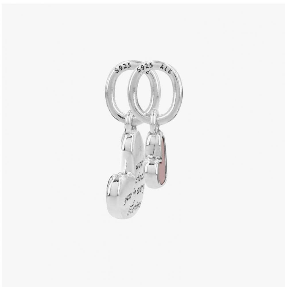 PAndora Spirable Mother   Daughter Pendant And Dangle Silver Charm 793766c01