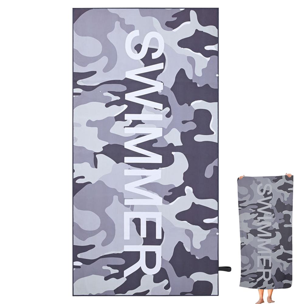 Microfiber Camping Towel 59 X 27.5 Inch Sand Proof Quick Dry Towel Reversible Towel For Travel Sport Swimming Camping Picnic