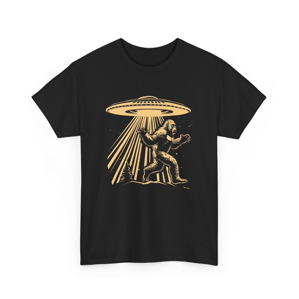 Sci-Fi Alien T-Shirt | UFO Graphic Tee | Space Vibes for Fans | Bigfoot & Alien