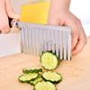 2 Bucăți Tăietor de Cartofi din Oțel Inoxidabil Tocător Legume Fructe Feliator Ondulat Zimțat Ingredient Salată de Ou Gadget de Bucătărie