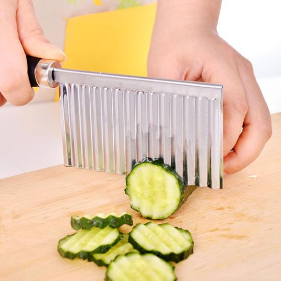 2 ks Nerezový kráječ na brambory Sekáček Kráječ Ingredience na vaječný salát Ovoce Vlnitý kráječ do kuchyně