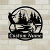 Customizable Metal Sign Fishing Silhouette Personalized Hot Sale Home Garden Kitchen Decor