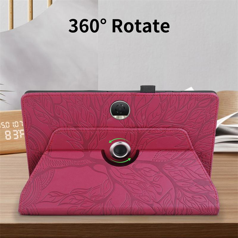 Tablet Case 360 Rotation Cover For Huawei Honor Pad 9 2024 Case Tree Embossed Case Funda For Honor Pad 9 12 1 Tablet Cover HEY2-W09 HEY2-W19