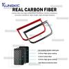 Real Soft Carbon Fiber Sticker For Hyundai Tucson NX4 2025 2026 2027 Car Headlight Switch Frame Interior Trim Accessories.