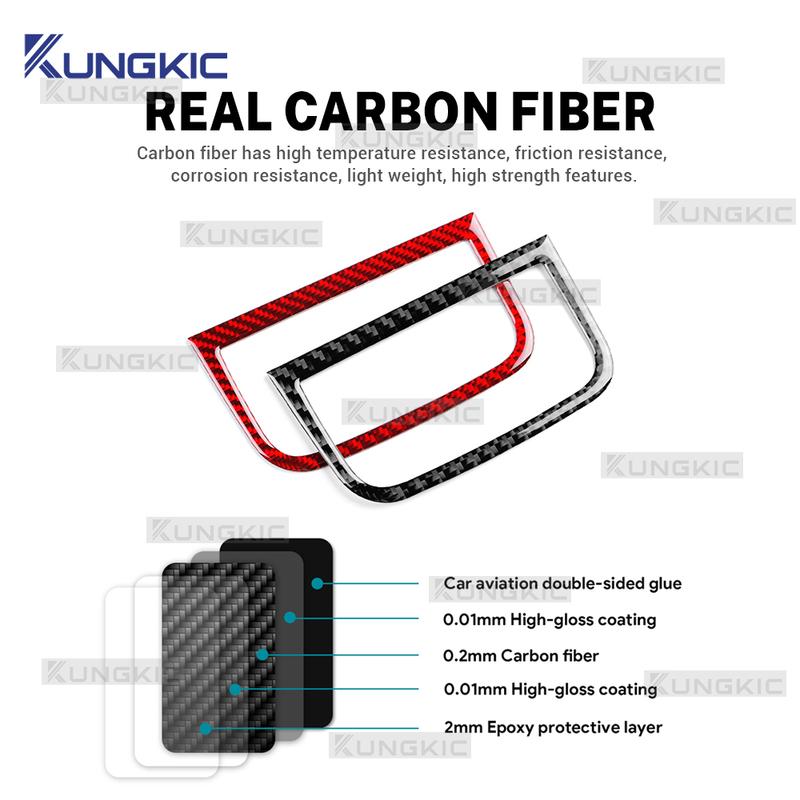 Real Soft Carbon Fiber Sticker For Hyundai Tucson NX4 2025 2026 2027 Car Headlight Switch Frame Interior Trim Accessories.