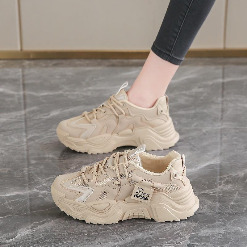 New Summer Women's Shoes All-match Thick-soled Breathable Mesh Shoes Student Breathable Casual Sports Shoes