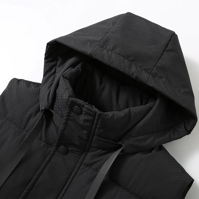 Plus Size S-8XL Waterproof Sleeveless Parka Man Waistcoat  Fashion Men's Warm Vest Hooded Korean Style Padded Coats