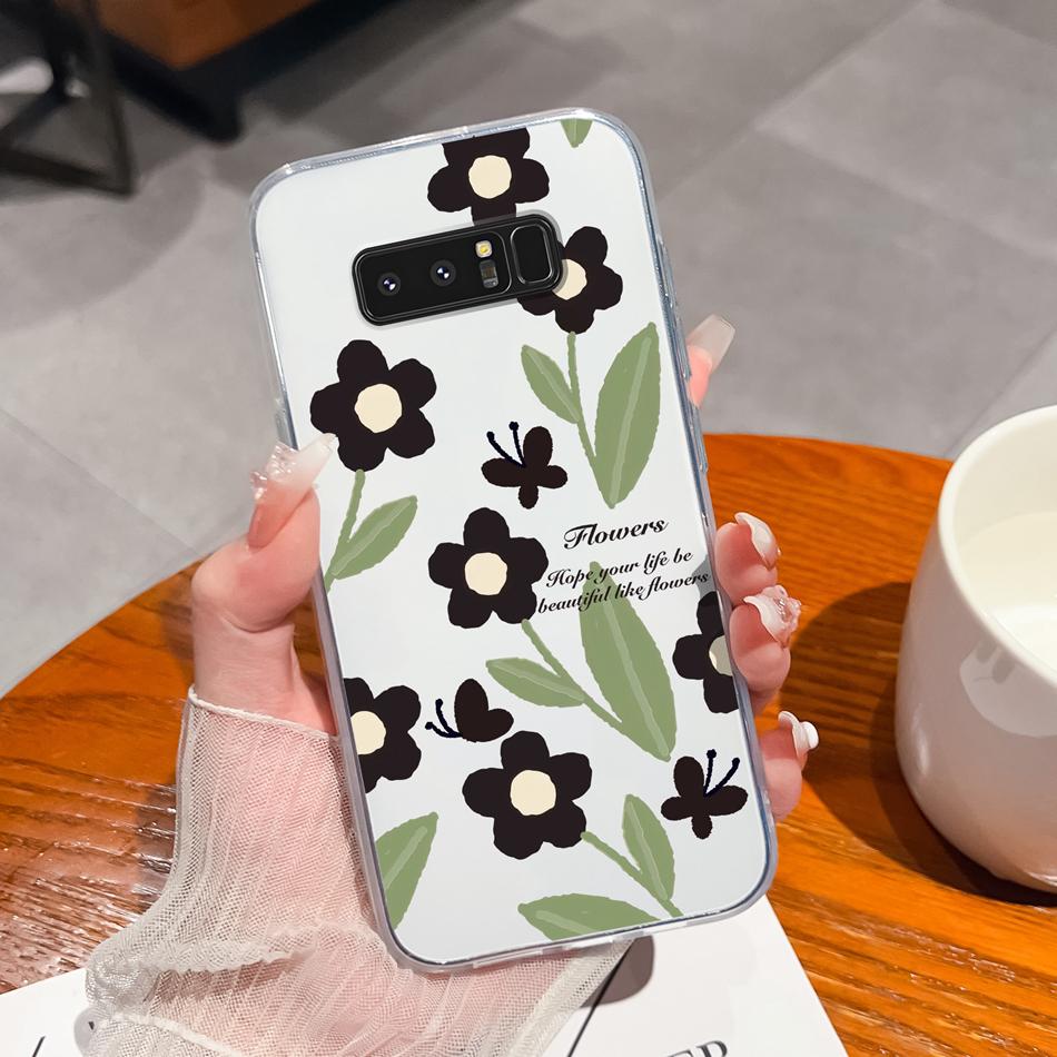 For Samsung Galaxy Note 8 9 20 Phone Cases Creative Soft TPU Silicone Clear Anti Drop Back Cover For Samsung Note8 Note9 Note20