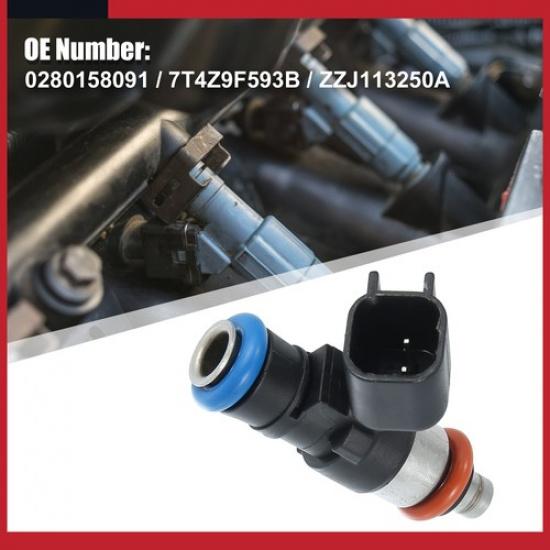 Pack of 1 For Ford Edge 3.5L 2007-2011 Fuel Injector 0280158091Plastic Black
