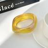 SHIXIN Luxury Colourful Chunky Acrylic Wide Bracelets for Women Creative Geometric Irregular Stackable Cuff Bangle Y2K Accessory