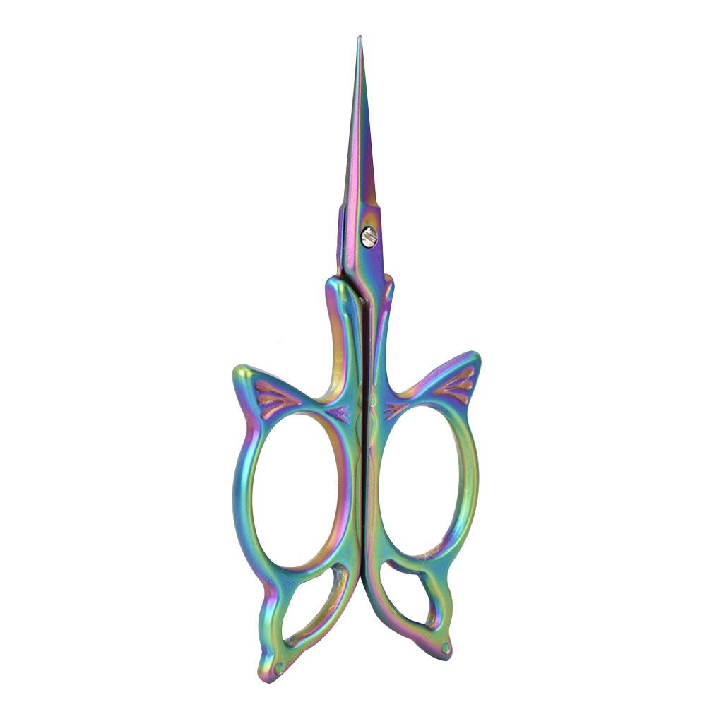 

1 шт., портновские ножницы в античном стиле из нержавеющей стали, бытовые швейные аксессуары «сделай сам» (красочный)