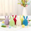 Resin Easter Rabbit Figurine Multicolor Cartoon Buuny Statue Creative Miniature Knickknacks  Gift