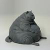 Adorno de Gato Duradero Figurina Gordita Impresa en 3D, Estatua Moderna Sentada para Modelo Decorativo Decoración de Escritorio, Adorno Coleccionable con Forma de Animal, Regalo para Amantes
