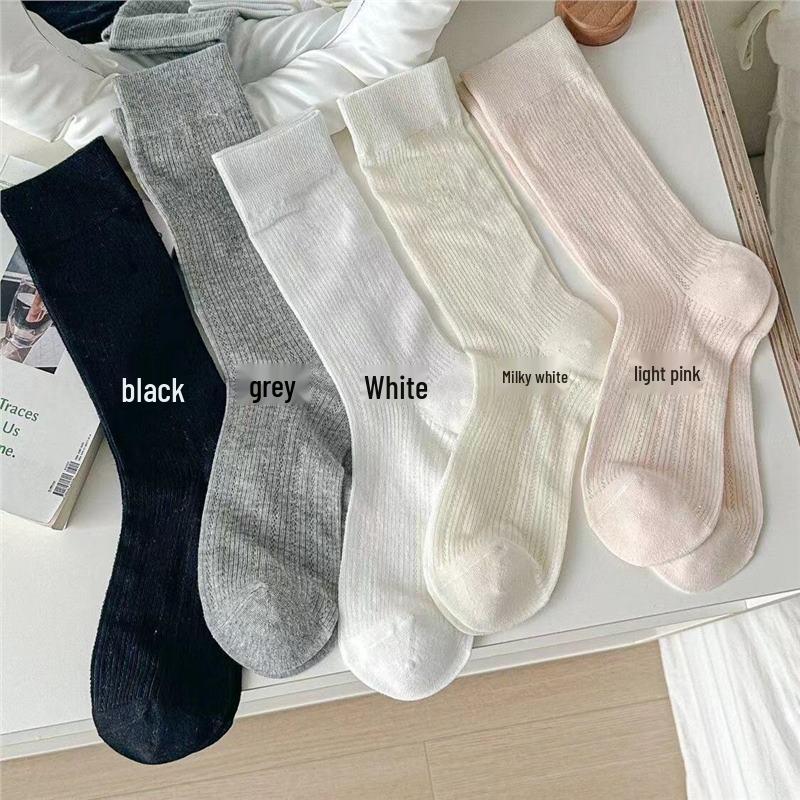 

Кремовые сетчатые гольфы до середины икры для девочек - Летние, Тонкие и Дышащие One Size чёрный