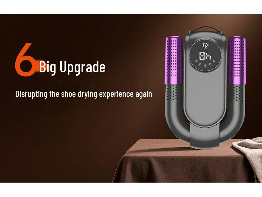 Compacte slimme schoenendroger met timer en opvouwbaar ontwerp