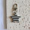 Stylish Alloy Resin Key Ring Star Charm Keychain With Delicate Striped Decoration Accent For Purse Backpacks Camera