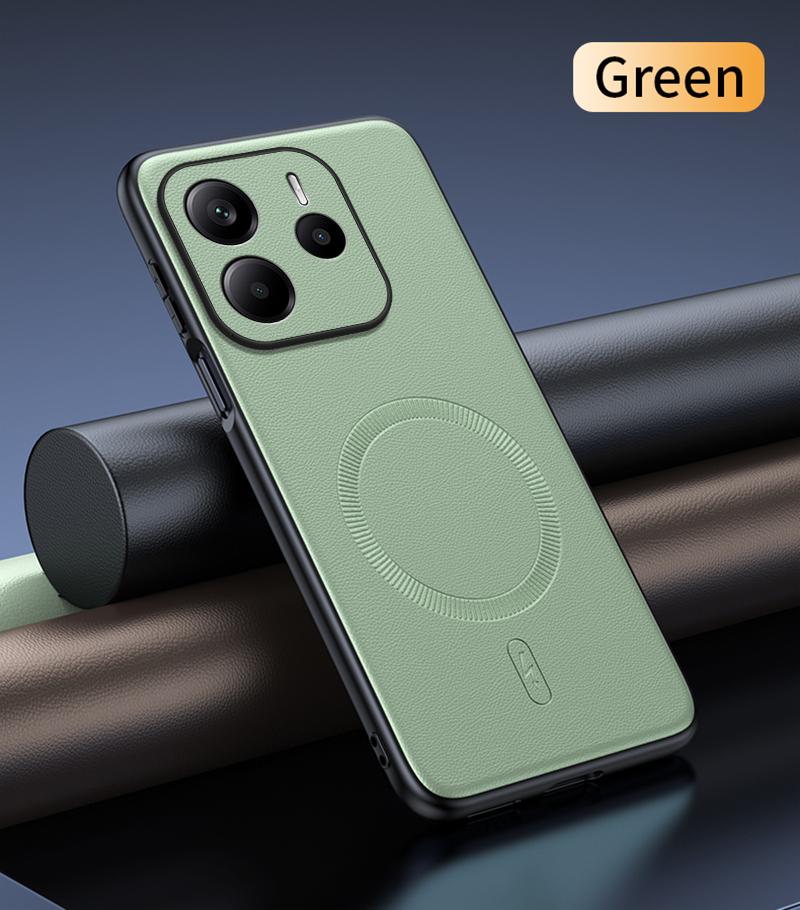 For Redmi Note 14 5G Case Magnetic Leather Shield Cover For Redmi Note 14 5G High Quality Anti-Fingerprint Non-Slip PC+TPU