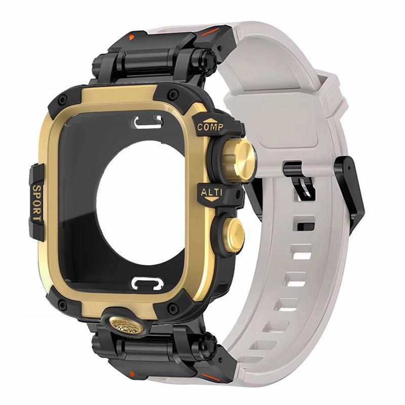 Strap/Metal case for Apple Watch Ultra 2 1 Rubber Loop Band 49mm Silicone Bracelet for IWatch Series 10 9 8 7 45mm 6 5 4 Se 44mm