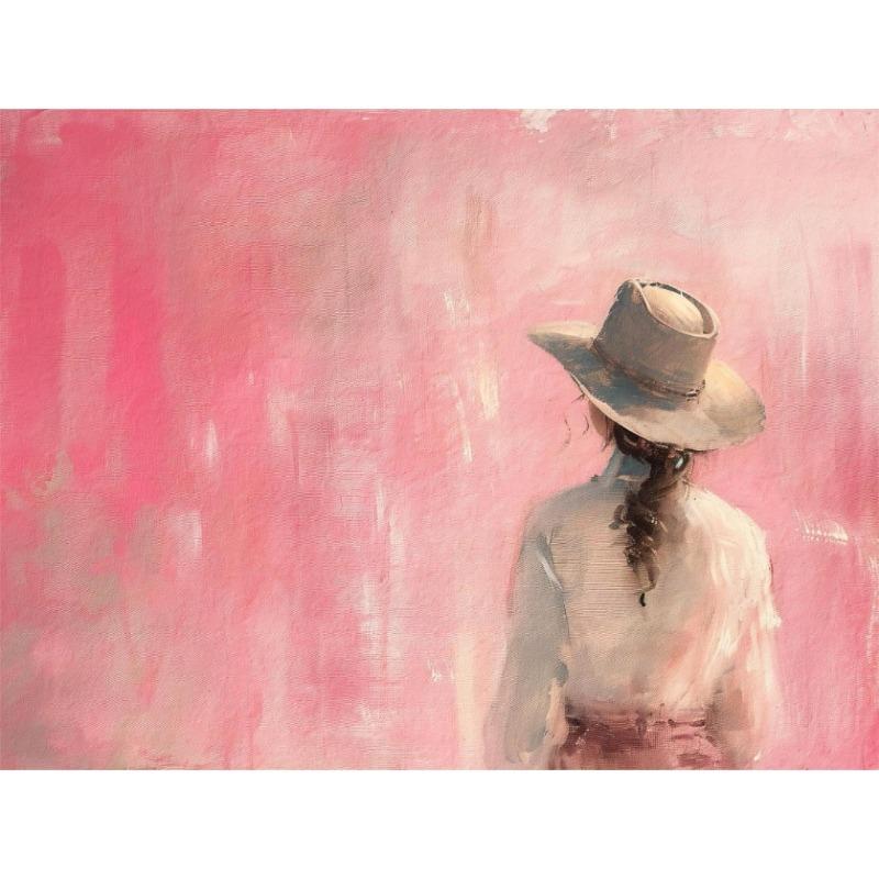 Boho Pustynny Kwiatowy Country Western Kowbojski Moda Różowy Artystyczny Retro Plakat Obrazy na Płótnie Sztuka Ścienna Obrazy Dekoracja Domu