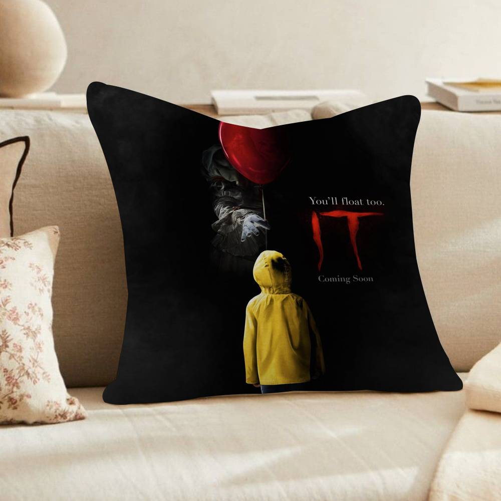 Horrorfilm It Pennywise Clown Kissenbezug x Polyester Sofakissen Dekorative Wurfkissen Heimdekoration Kissenbezug
