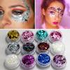 1 Box Sparkly Face Jewelry Laser Sequins Decorations Eye Shadow Nail Art Glitter Powder Body Art Stickers Makeup Festival Party