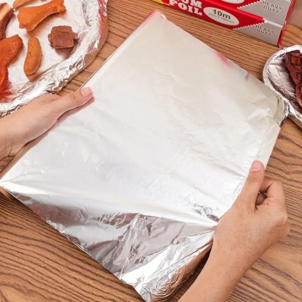 5m/10m/20m Disposable Tin Foil Paper Food-grade Baking Paper  for Air Fryer Oven BBQ Accessories