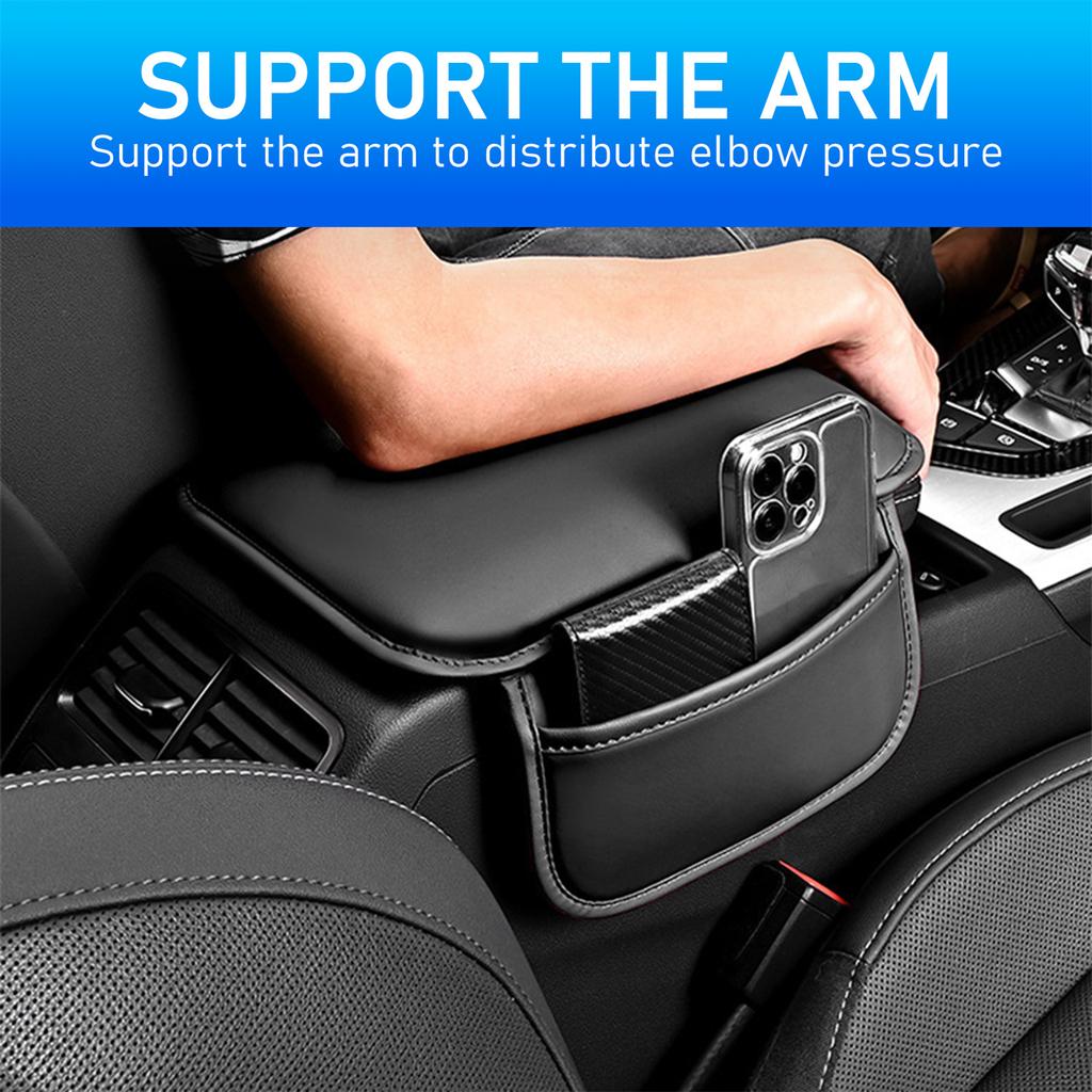 Car Armrest Box Riser Pad Memory Foam Cushion Universal Fit for Vehicles Comfortable Driving Support Reduce Arm Fatigue