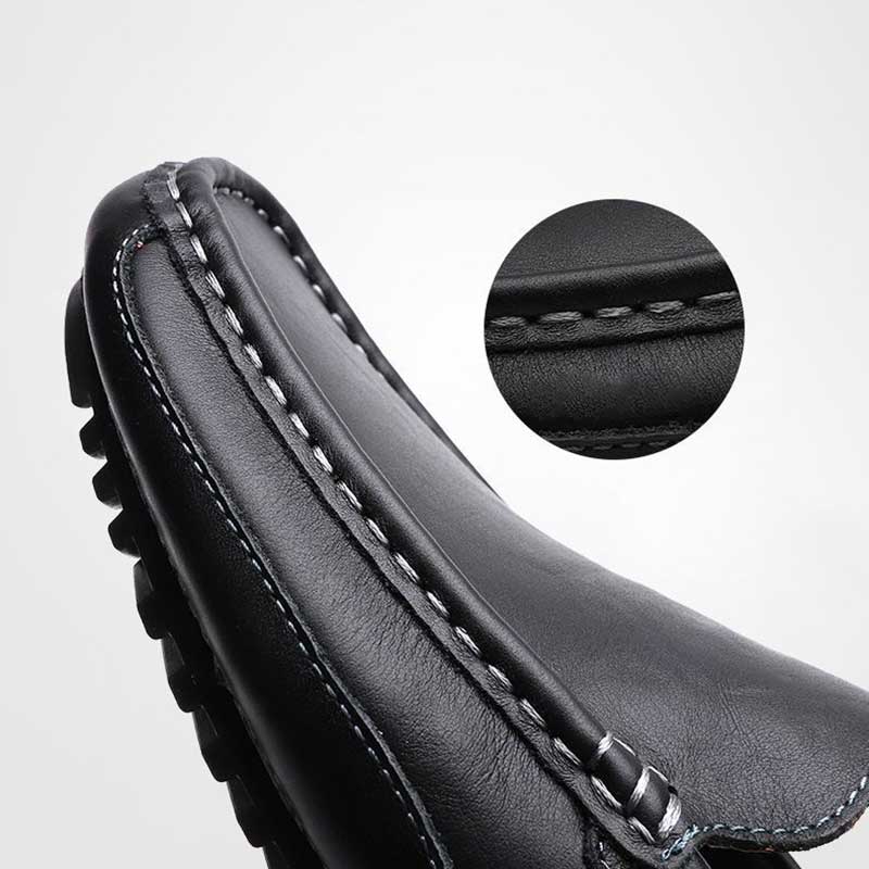 Summer Men Shoes Mens Light Comfortable Flat Shoes Loafers Leather Footwear Sneakers