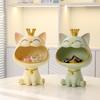 Lucky Cat Statue Sculpture Table Decoration Miniature Figurine Sundries Storage Box Modern Living Room Desk Home Decor Gift