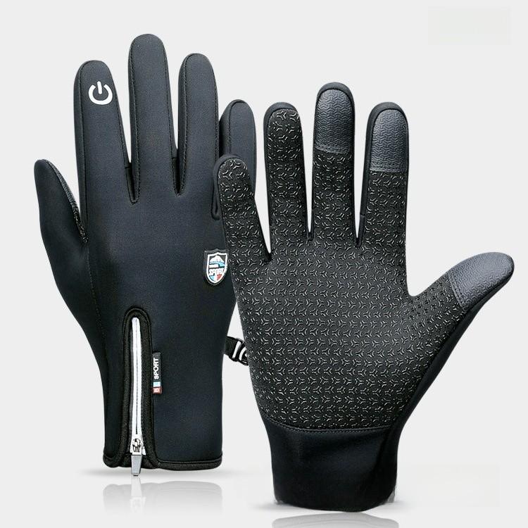 Outdoor Winter Windproof Waterproof Nonslip Fleece Gloves For Men And Women