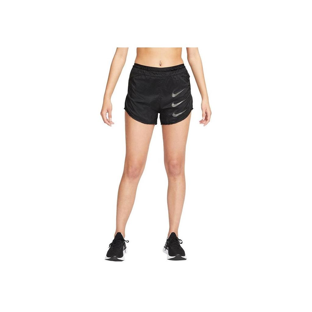 Nike Solid Color Drawstring Logo Print Fitness Shorts Women shorts Black DQ0887-010