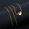 Fashion Tiny Small Love Heart Shape Pendant Necklaces Female Gold Color Stainless Steel Necklace for Women Jewelry Birthday Gift