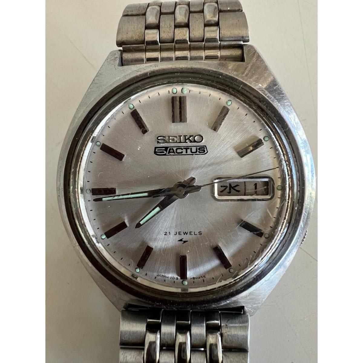 SEIKO 5 ACTUS 21JEWELS automatic winding vintage working item