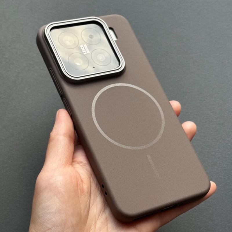 Lyxigt Sandsten Matt Mjukt Fodral för Xiaomi Mi 13 14 15 15S Pro Ultra Redmi K80 POCO F7 För Magsafe Trådlös Laddning Cover