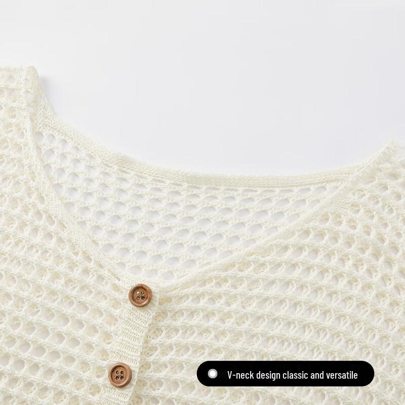 FivePlus Women's Hollow Knit Long Sleeve Summer Cardigan