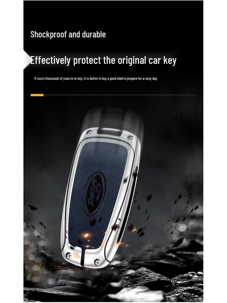 Ford Key Case Compatible with Mondeo, Edge, Explorer, Focus, EVOS, Escape