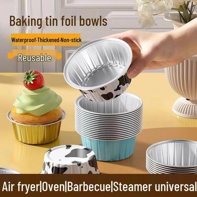 Disposable Tin Foil Multi-Fry Bowl for Air Fryer & BBQ - Perfect for Roasting, Shrimps, Eggs & Meals