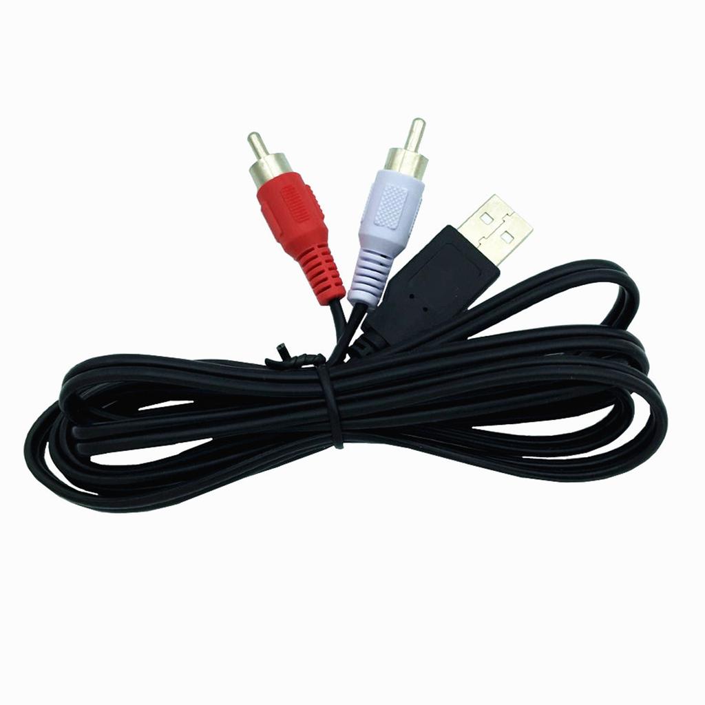 USB To 2RCA Composite Sound Video Converter Cable Accessories For Streaming Media Camcorder To PC/TV Sound Transfer 1.5m