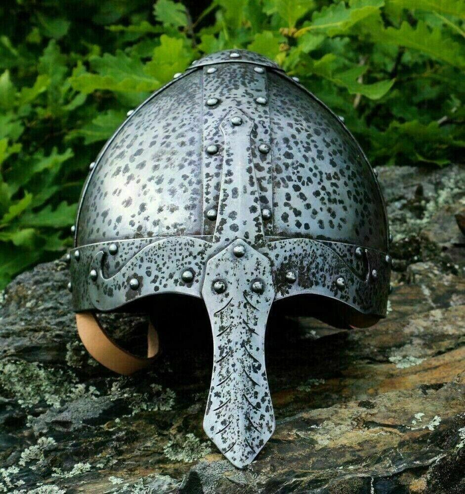 Medieval Steel Norman Viking Helmet Spectacle Armor Helmet 18 G Steel Handmade