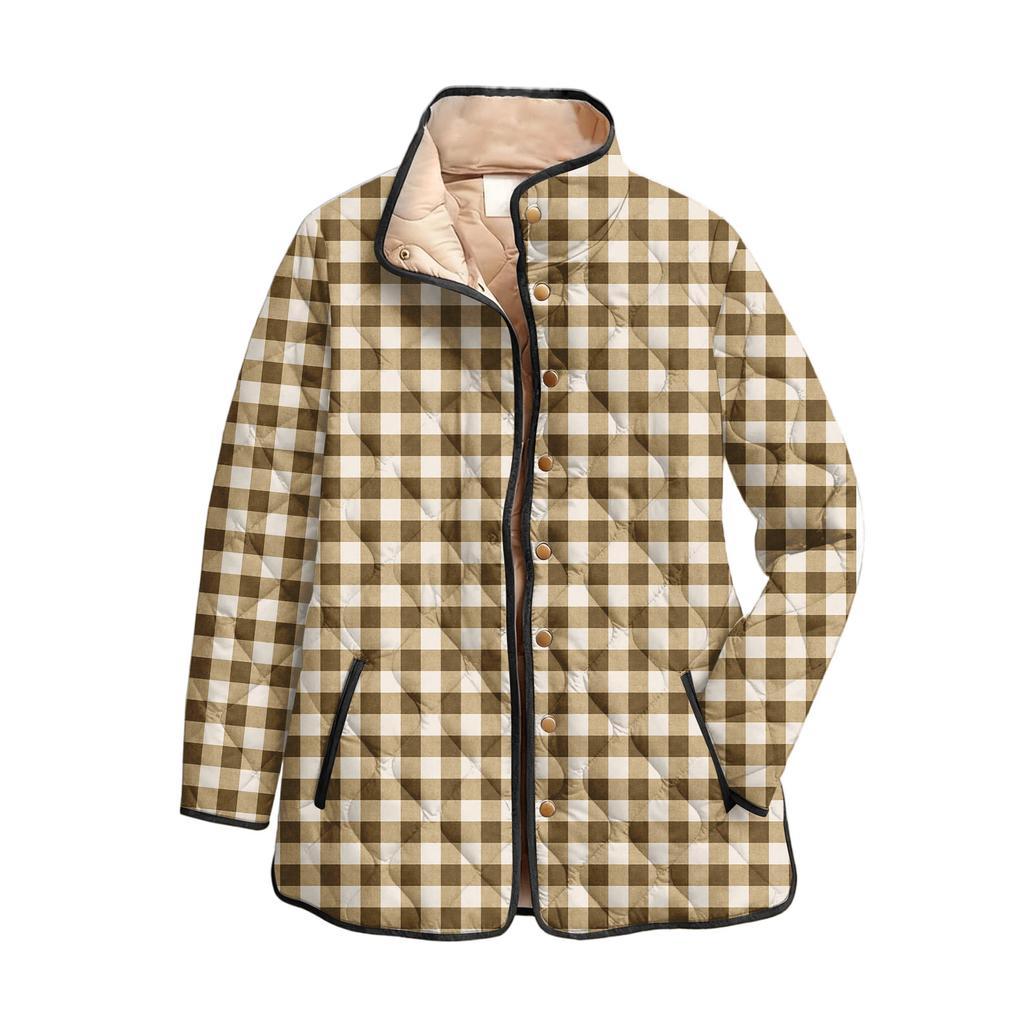 Dámská bavlněná bunda s květinovým potiskem, stojáčkem, plisováním, dlouhým rukávem a zapínáním na knoflíky