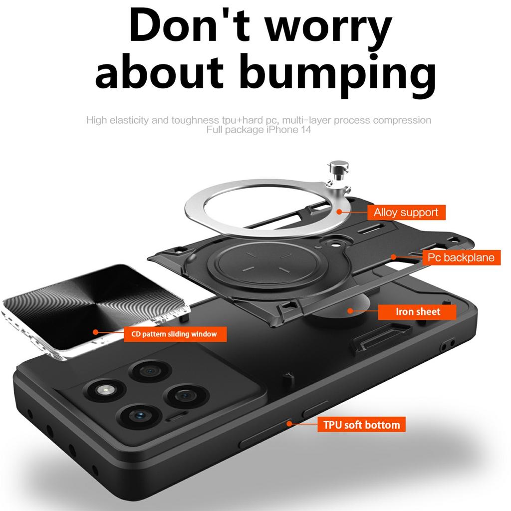 For Honor X8b 4G Case TPU+PC Ring Kickstand Phone Cover Support Magnetic Car Mount