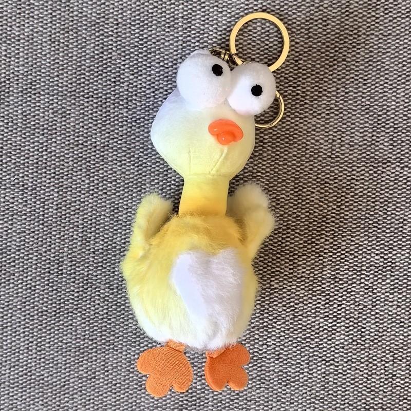 Adorable Colorful Bubble Duck Keychain Plush Toy Bag Accessory Cute Gift