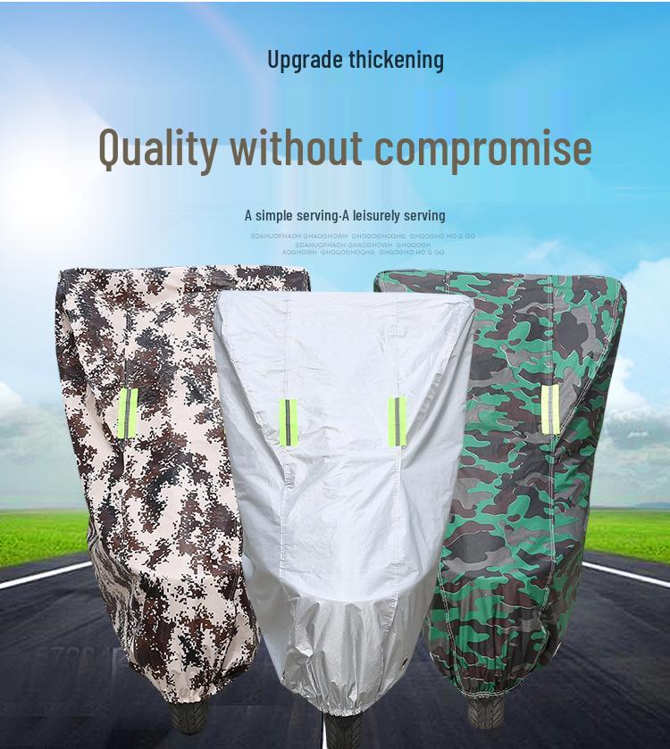 International Motorcycle Rain and Sun Shade: Thickened Cotton-Padded Electric Scooter Cover.