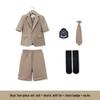 British Style Summer Short Sleeve Kindergarten Uniform Set for Boys and Girls